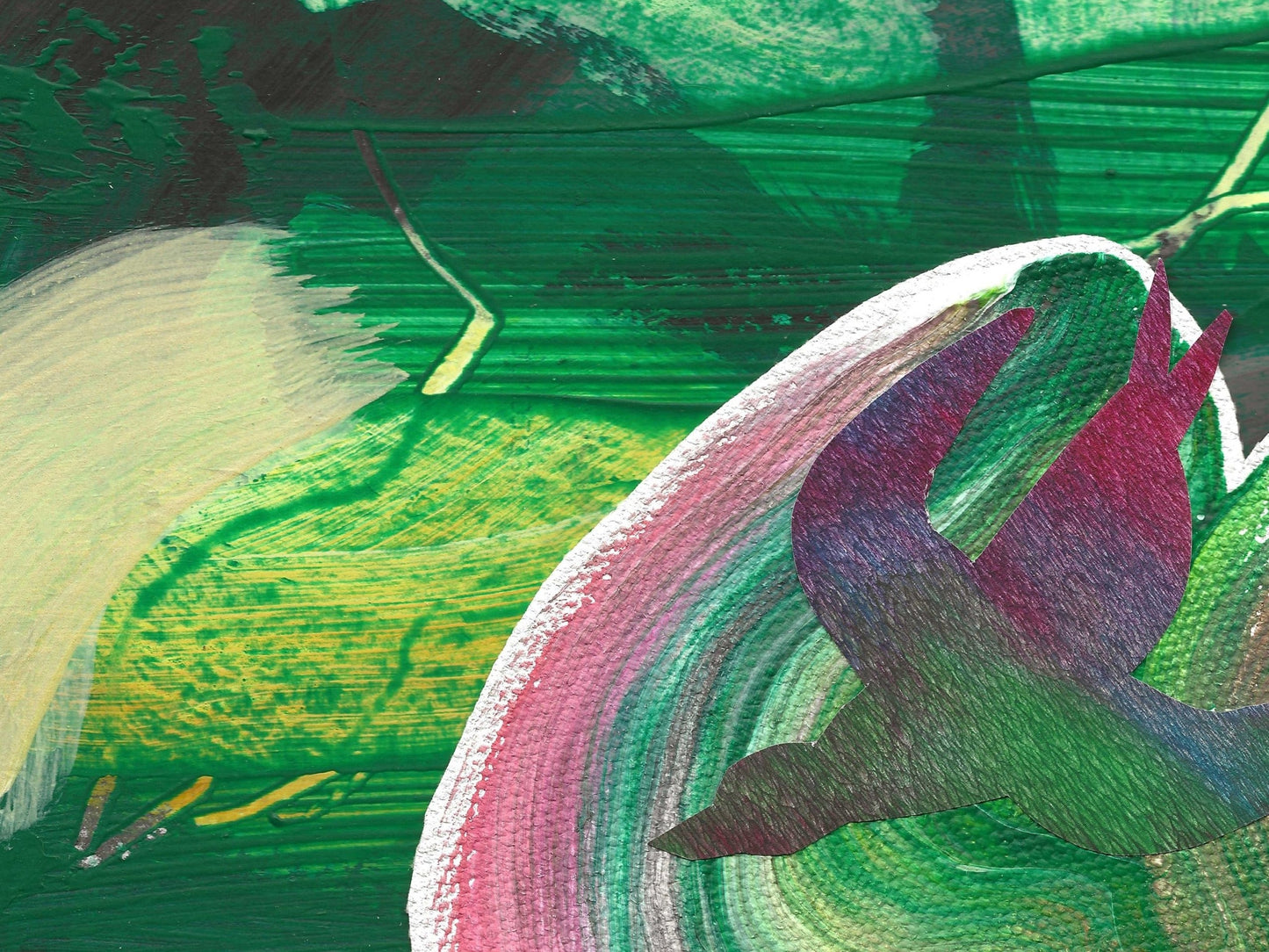 Original Collage ''Vrije Vogel 13''