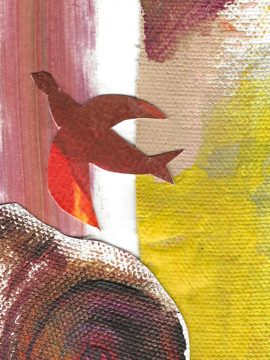 Original Collage ''Vrije Vogel 36''