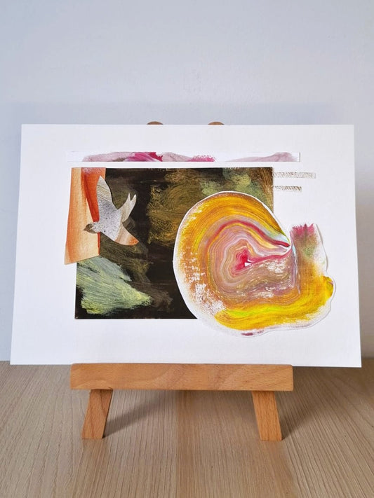 Original Collage ''Vrije Vogel 14''