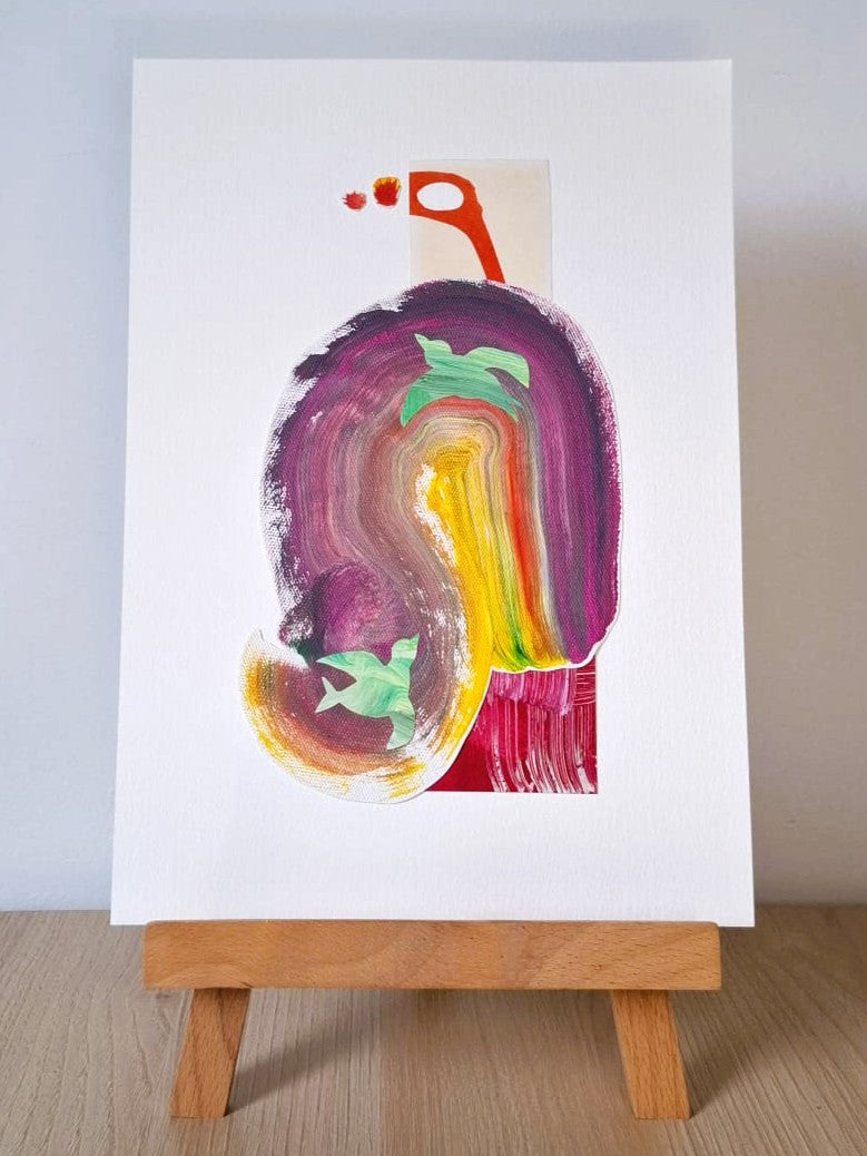 Original Collage ''Vrije Vogel 15''