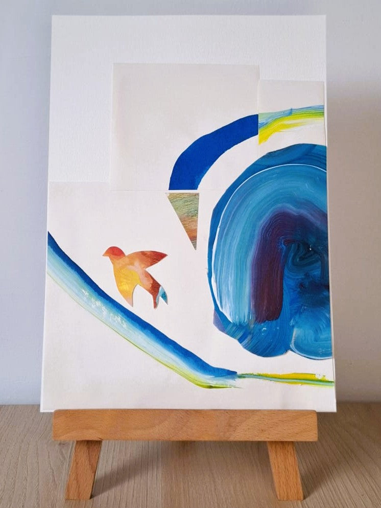 Original Collage ''Vrije Vogel 17''