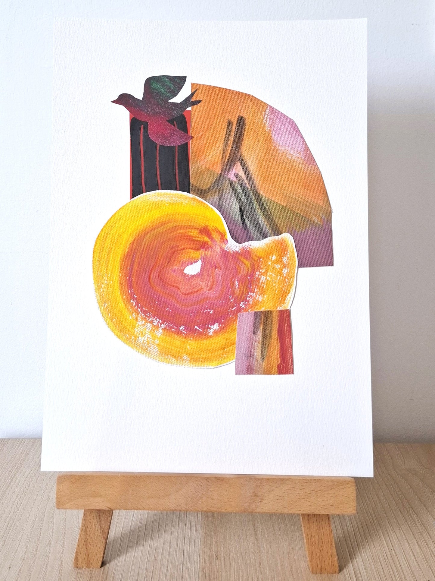 Original Collage ''Vrije Vogel 25''