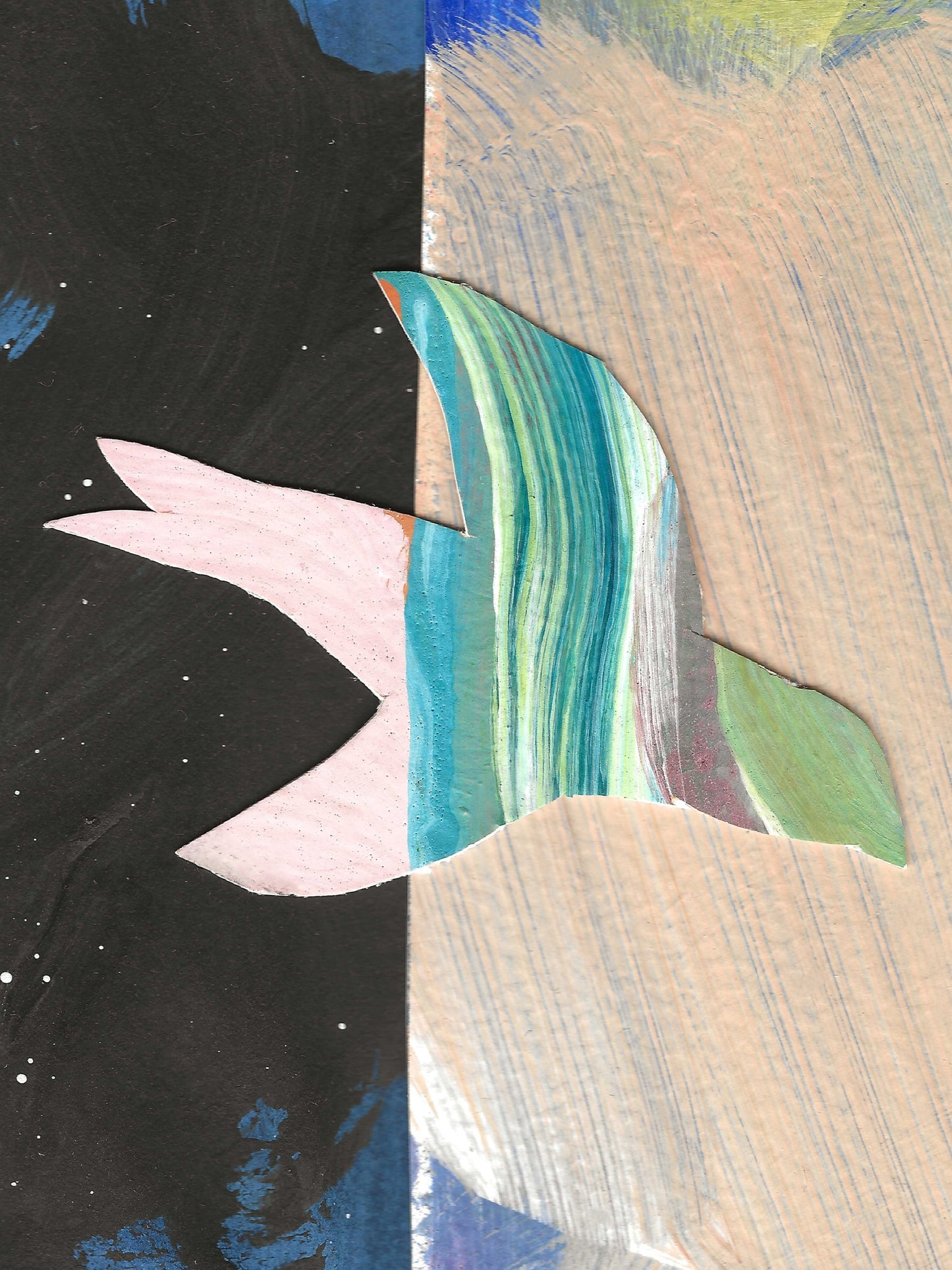 Original Collage ''Vrije Vogel 28''