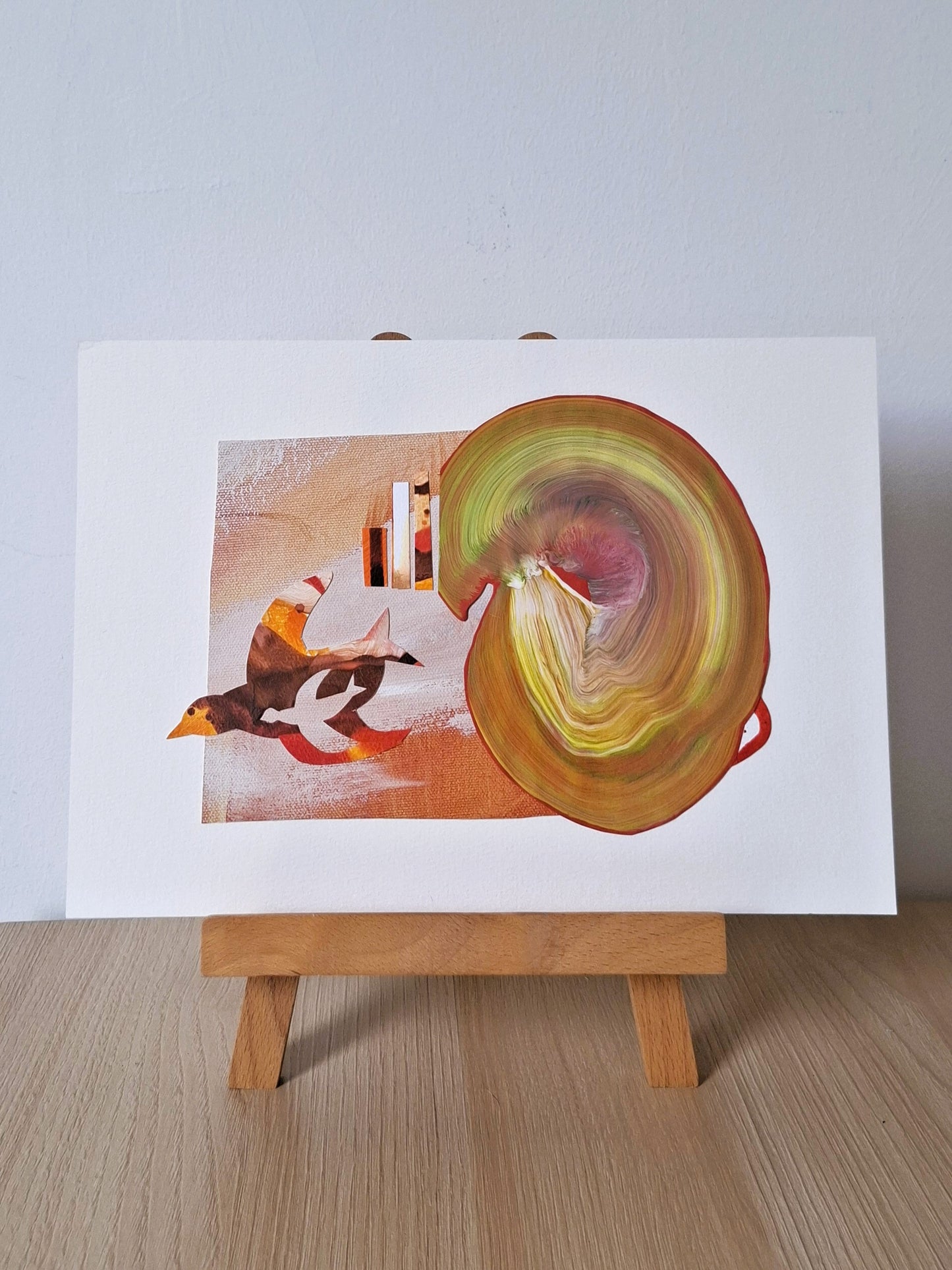 Original Collage ''Vrije Vogel 35''