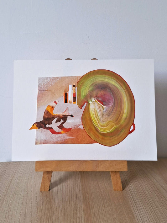 Original Collage ''Vrije Vogel 35''