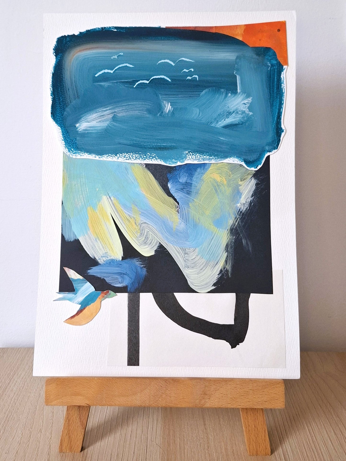 Original Collage ''Vrije Vogel 40''