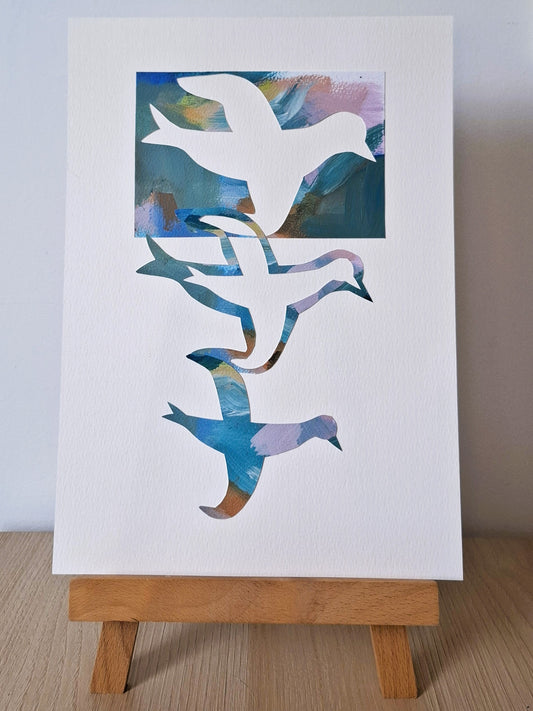 Original Collage ''Vrije Vogel 42''