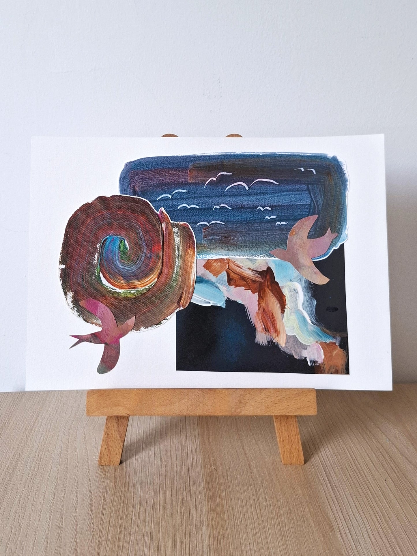 Original Collage ''Vrije Vogel 45''