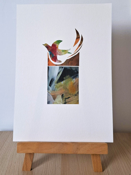 Original Collage ''Vrije Vogel 47''