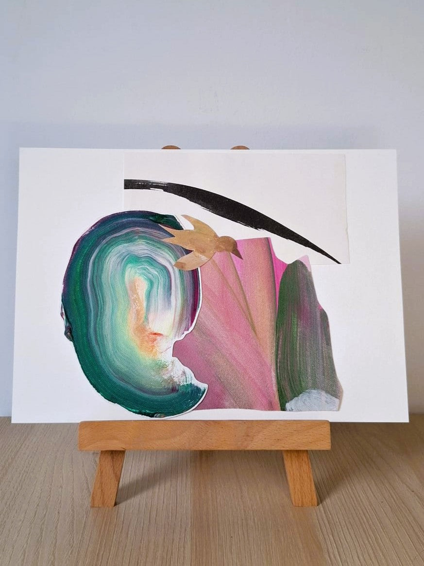 Original Collage ''Vrije Vogel 6''